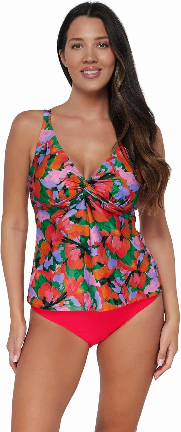 Sunsets Forever Tankini Women's Swimsuit Top with Underwire (Bottom Not Included)