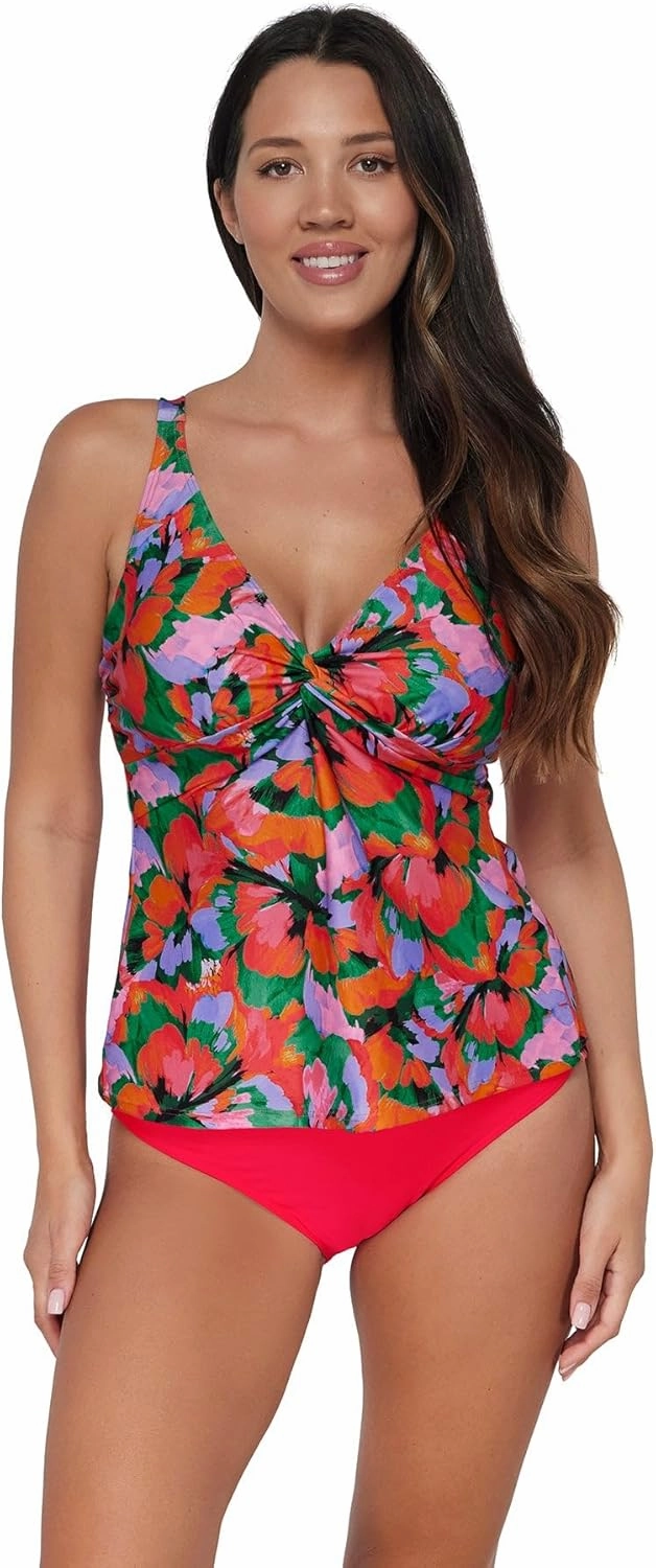 Sunsets Forever Tankini Women's Swimsuit Top with Underwire (Bottom Not Included)