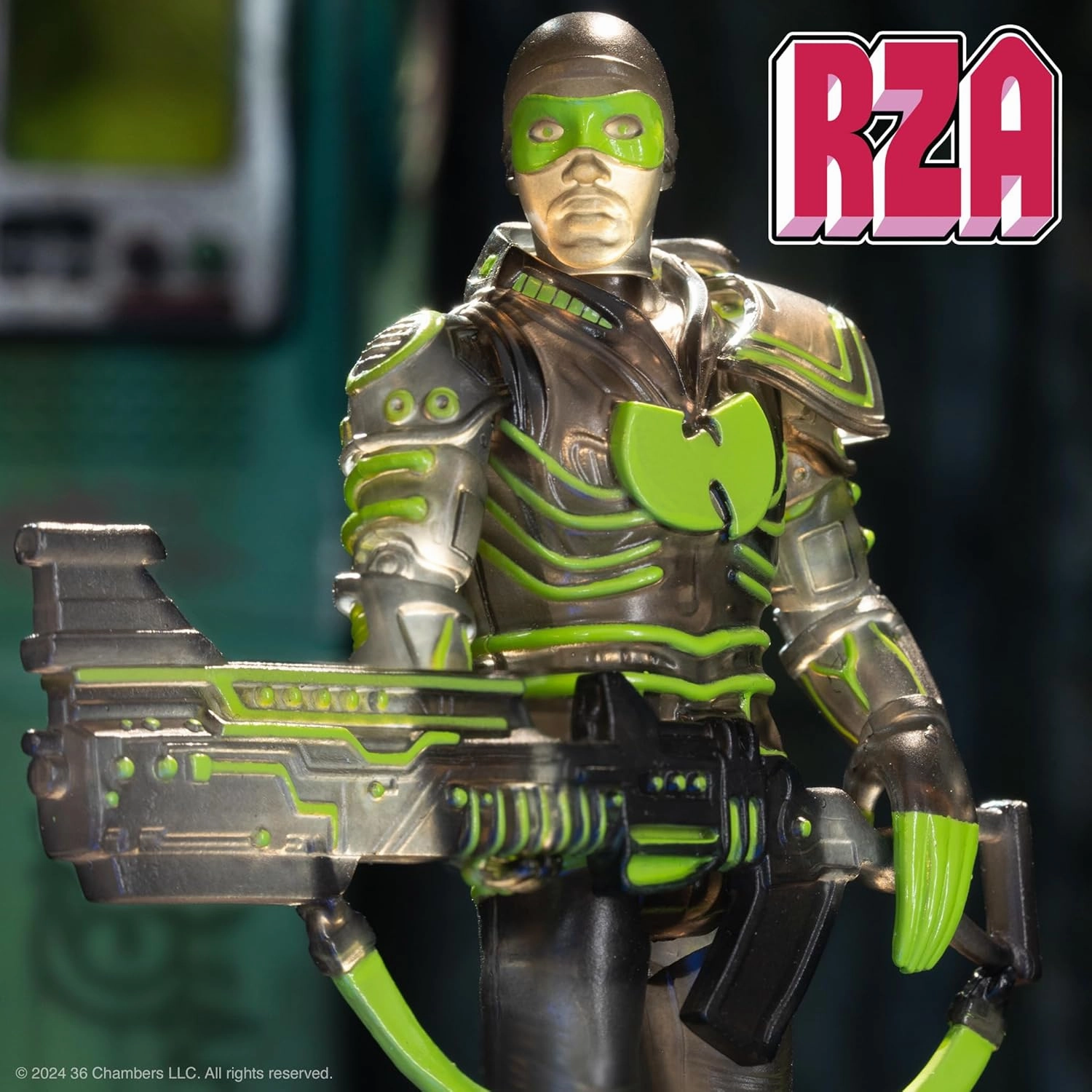 Super7 RZA Bobby Digital (Clear) Reaction Figure - 3.75" RZA Action Figure with Accessory Classic Hip Hop Collectibles and Retro Toys