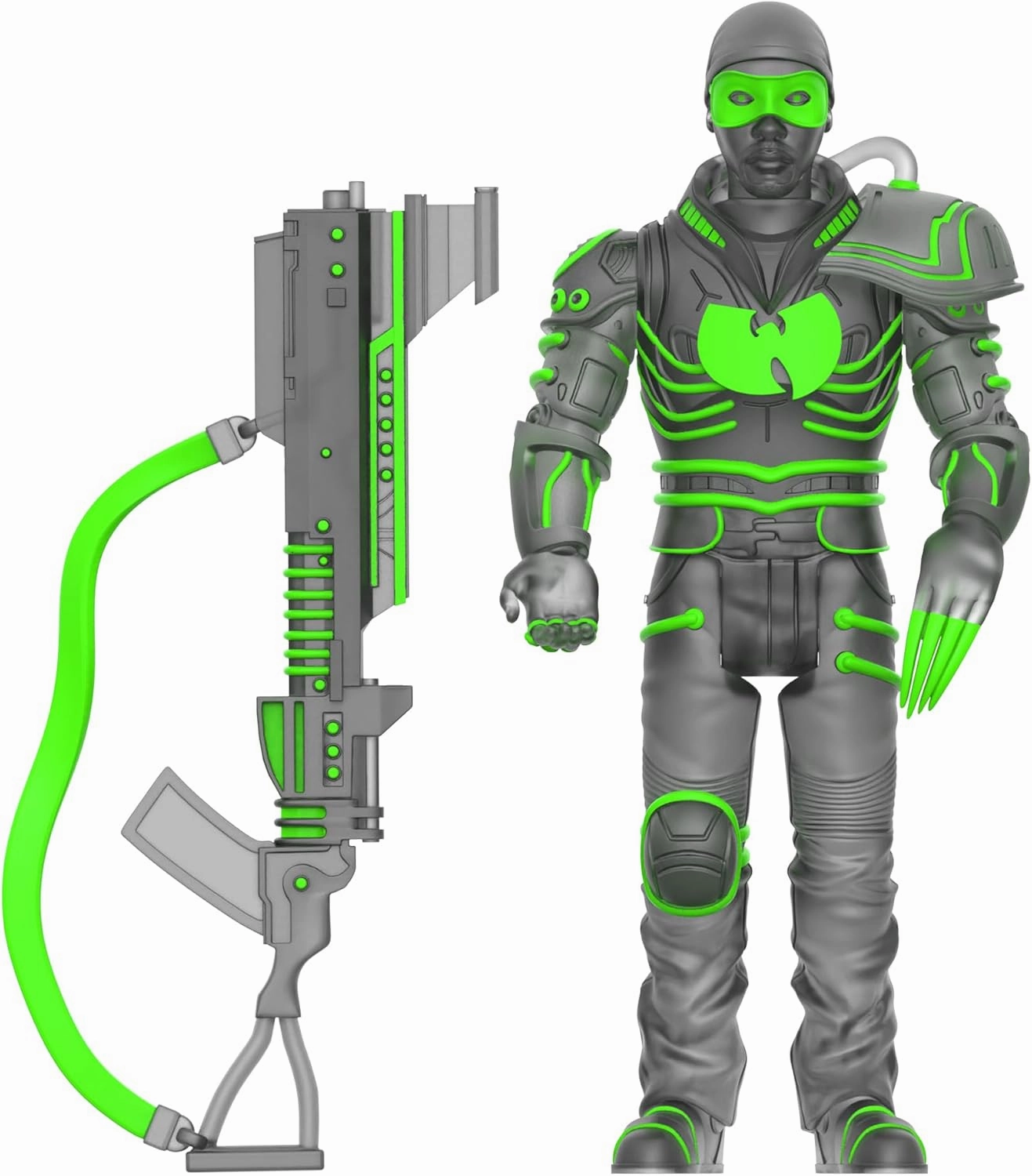 Super7 RZA Bobby Digital (Clear) Reaction Figure - 3.75" RZA Action Figure with Accessory Classic Hip Hop Collectibles and Retro Toys