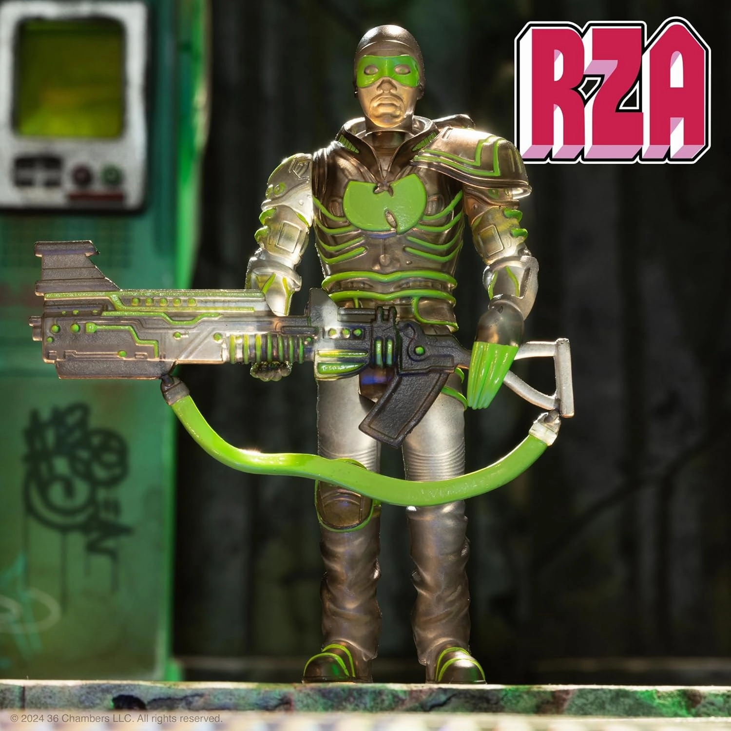Super7 RZA Bobby Digital (Clear) Reaction Figure - 3.75" RZA Action Figure with Accessory Classic Hip Hop Collectibles and Retro Toys