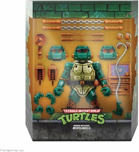 Super7 ULTIMATES! Teenage Mutant Ninja Turtles Metalhead Michelangelo - 7" TMNT Action Figure with Accessories Classic Cartoon Collectibles