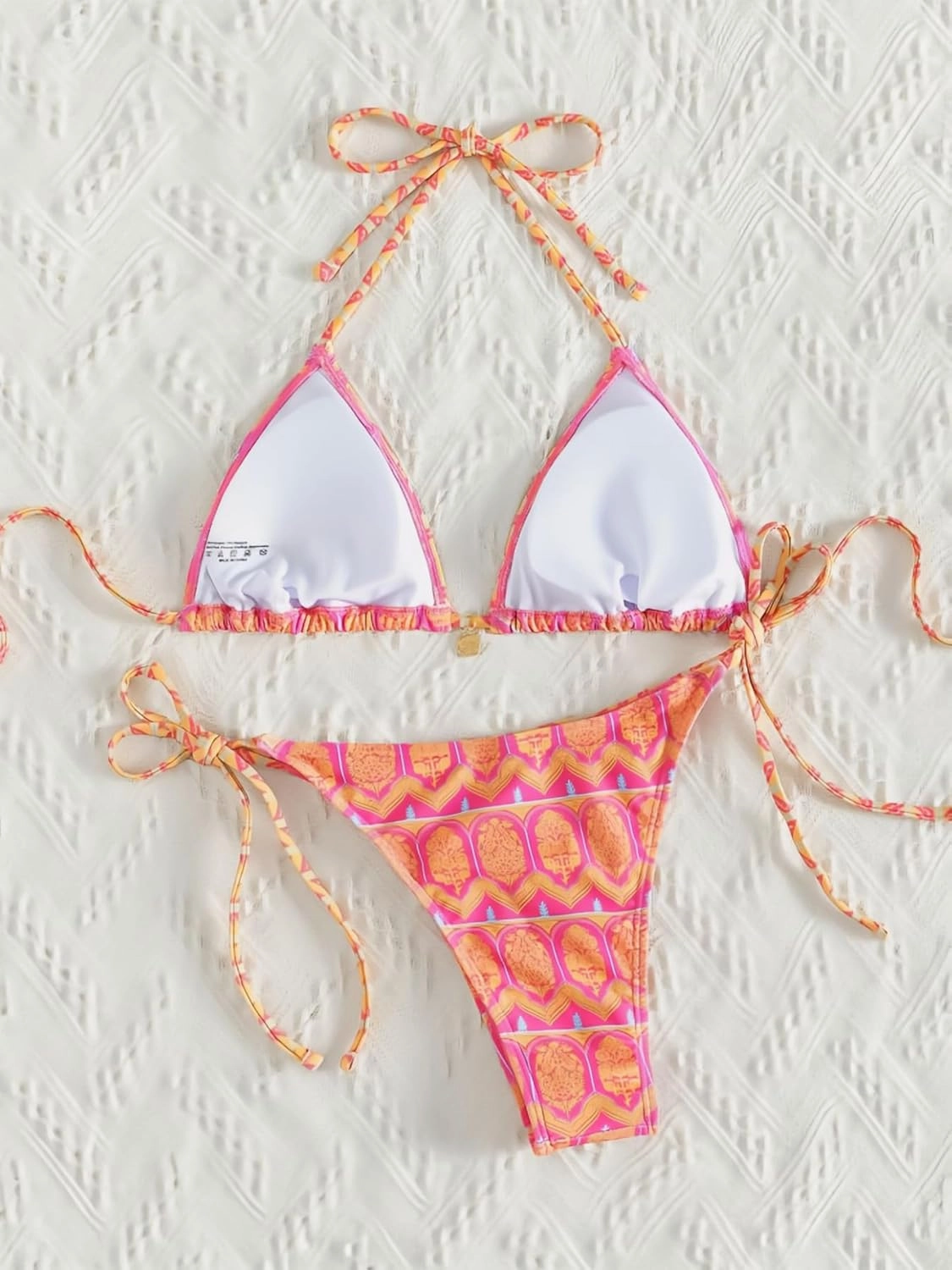 Tainehs Women's Sexy Halter Bikini Set Triangle Top String Swimwear Two Piece Swimsuits Cheeky Bathing Suit