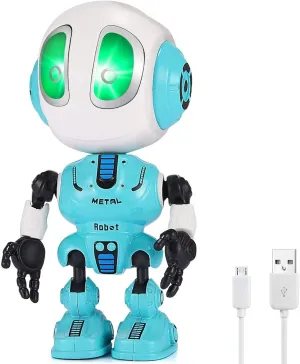 Talking Robot for Kids Toy - Mini Robot Toys That Repeats What You Say, Robots Toys for 4 5 6 Year Old Girls and Boys, Stocking Stuffers for Boys and Girls (Blue)