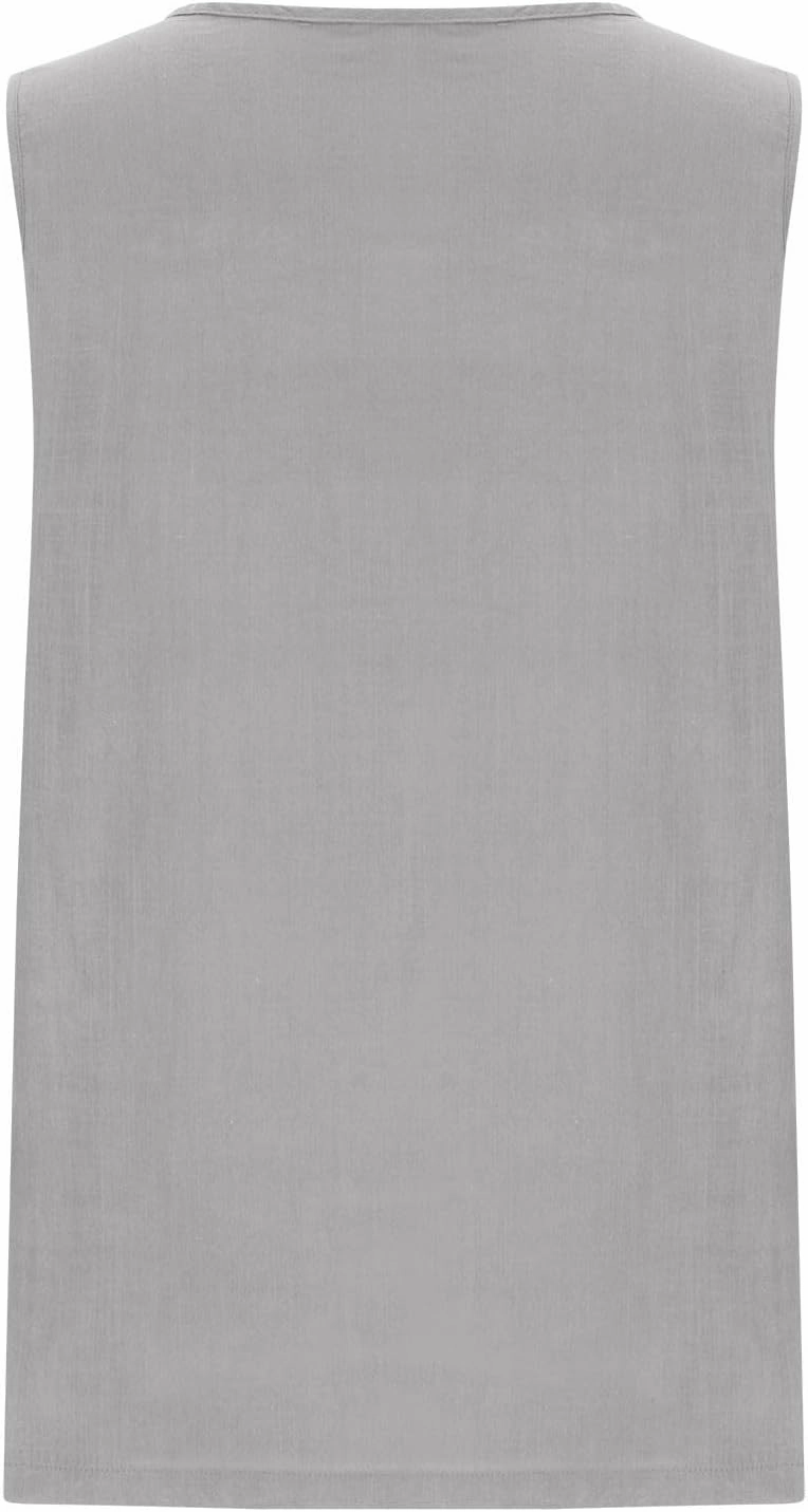 Tank Tops for Women 2025 Plus Size Pleated Side Split Camisole Tank Tops Summer Fashion Crew Neck Sleeveless Vest
