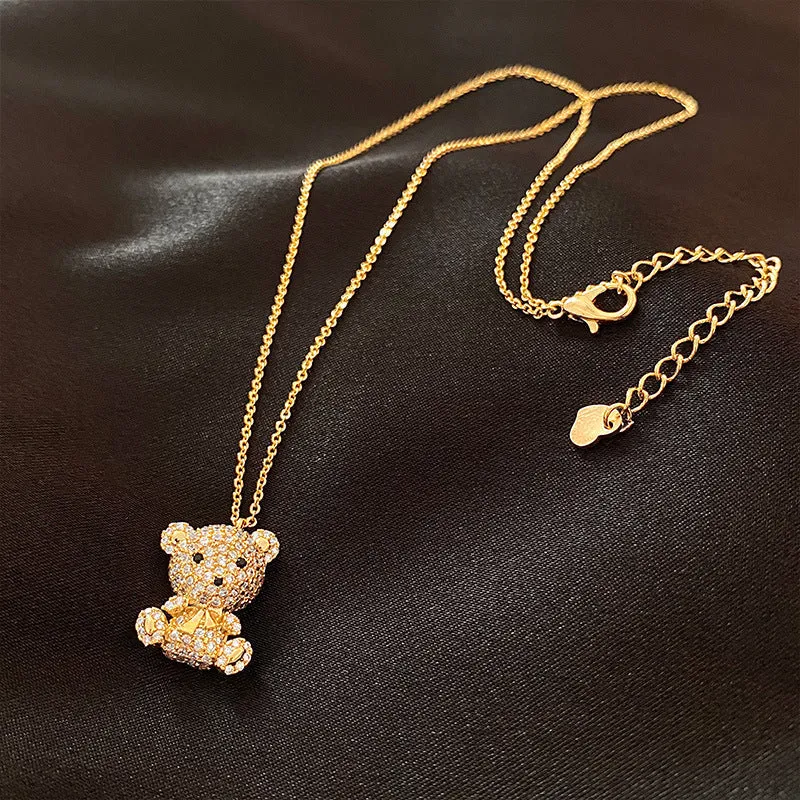Teddy Bear Pendant Necklace – Cute & Elegant Jewelry for Women