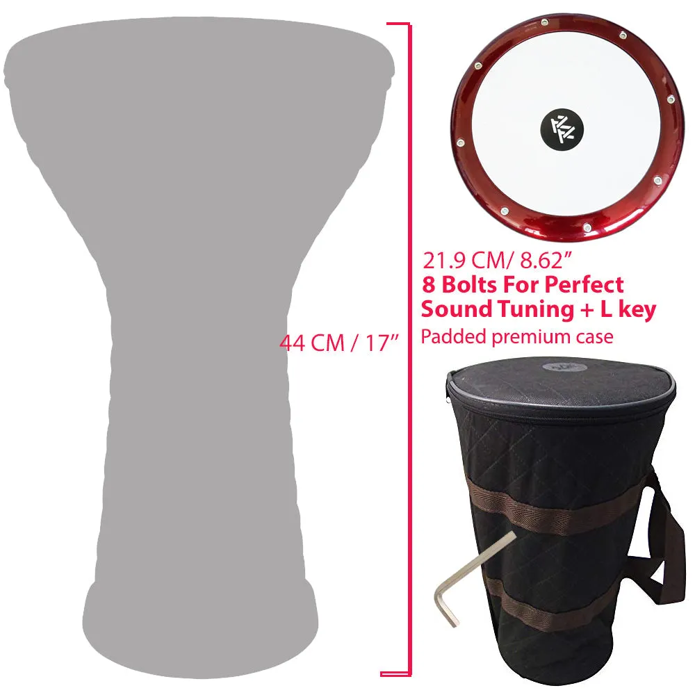The 17'' Copper Wave Zaza Percussion Egypt Style Darbuka