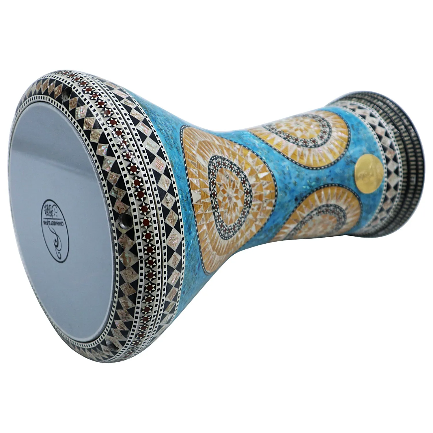 The 17'' The Golden Sun Gawharet El Fan Darbuka Doumbek