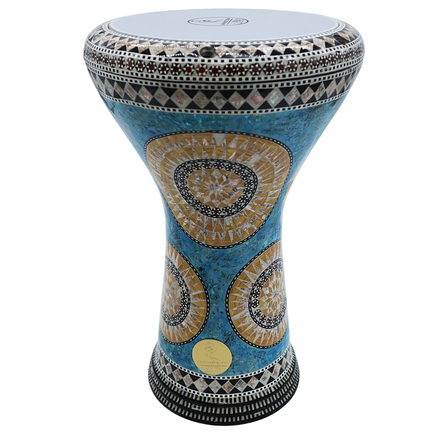 The 17'' The Golden Sun Gawharet El Fan Darbuka Doumbek