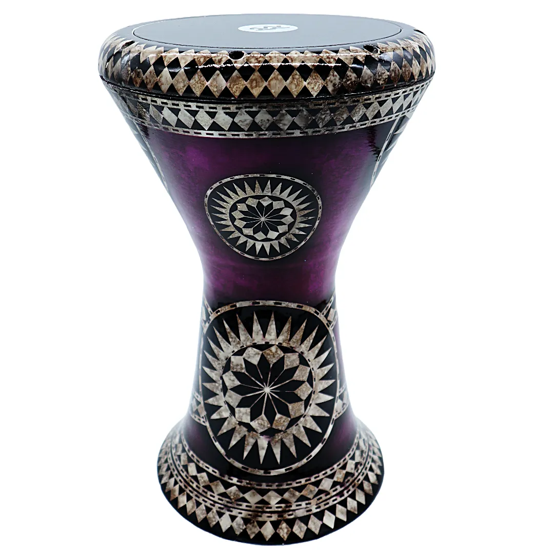 The 18 '' Sombaty Horizon  Zaza Percussion Egyptian Style Darbuka With 9'' Drum Head (Purple Haze-9'')