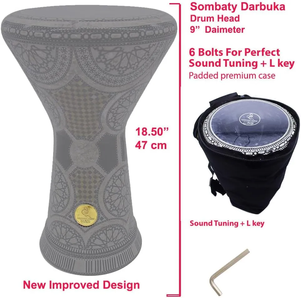 The Azha Sombaty Gawharet El Fan 18.5" Darbuka