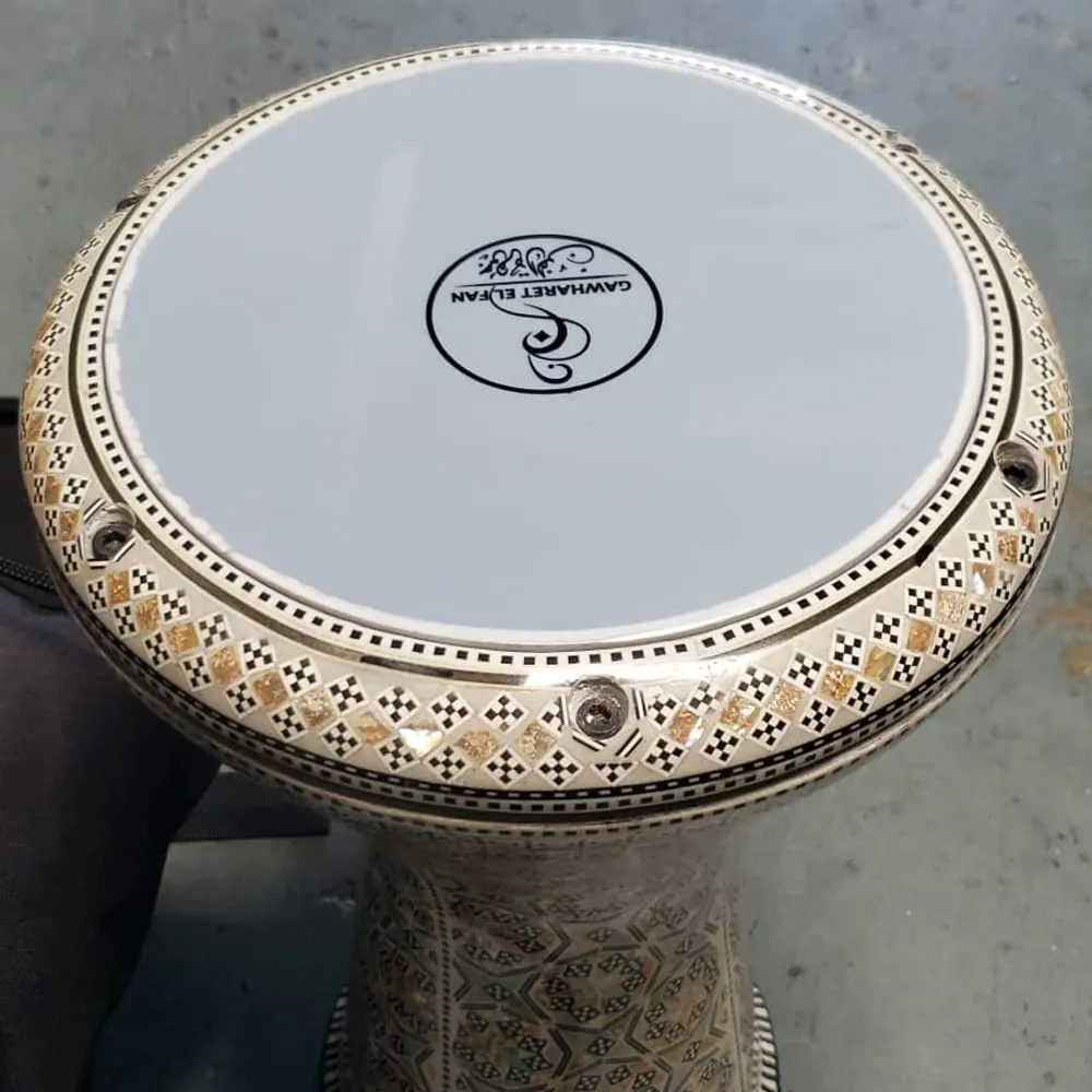 The Seleukus Gawharet El Fan 17" Mother of Pearl Darbuka