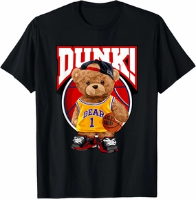 The Legend Teddy Bear Basketball Dunk, Cool Basketball Bear T-Shirt