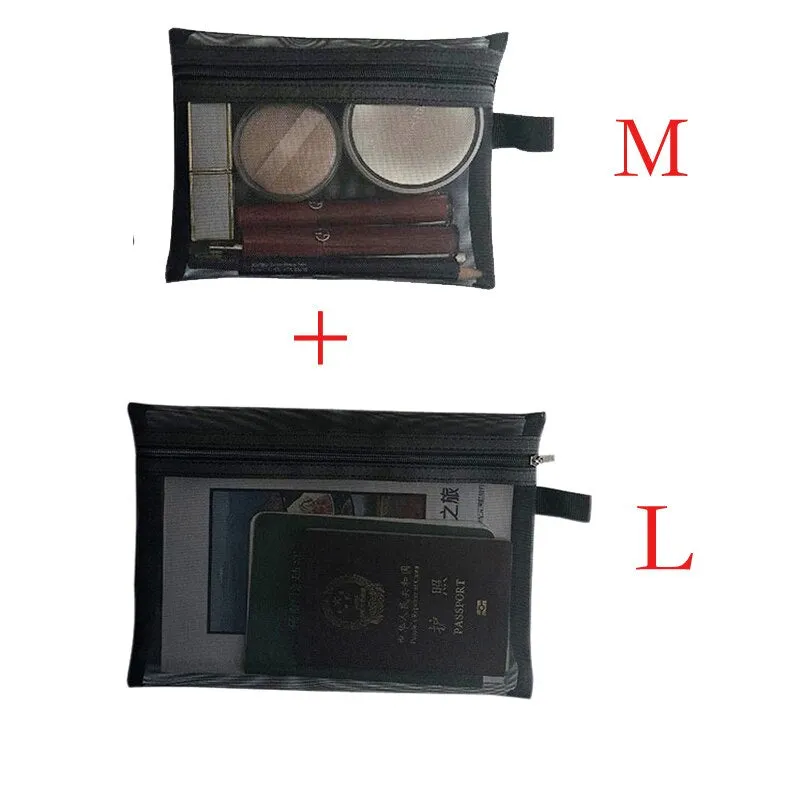 themeisles  Mini Mesh Cosmetic Bag Women Portable Lipstick Bag Makeup Bag One Set Makeup Pouch Toiletry Bag Necessarie Feminina Kosmetyczka