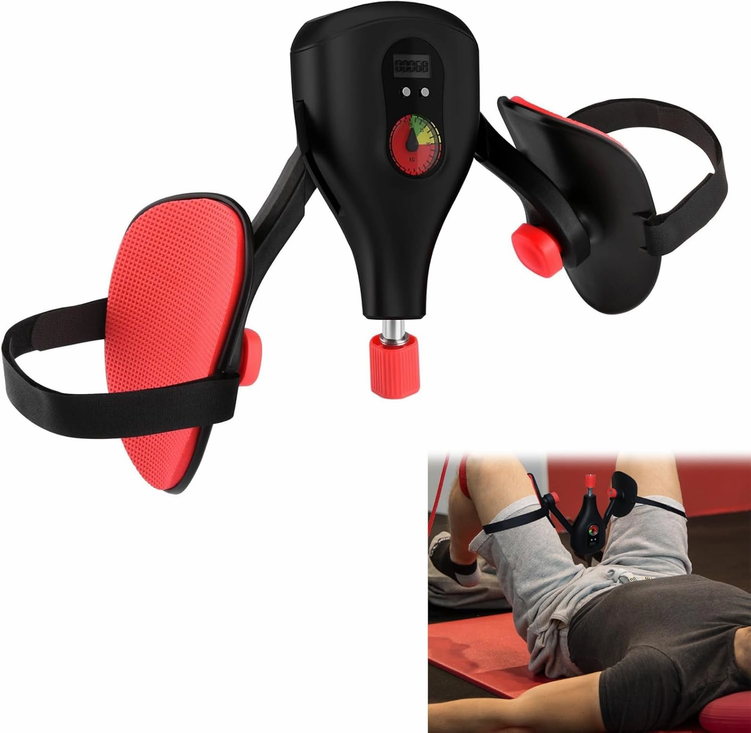 Thigh Master Exercise Equipment,0-77lbs Adjustable Resistance Women/Men Kegel Exerciser Pelvic Floor Muscle，Retaining Strap Inner Thigh Exerciser ，Postnatal Buttocks Pelvic Floor Strengthening Device
