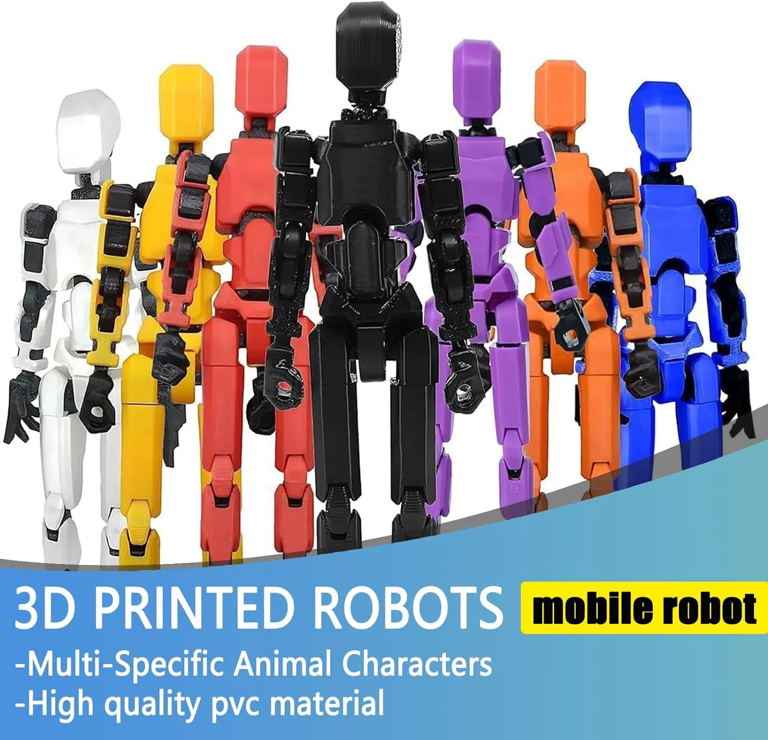 Titan 13 Action Figure, New Robot Action Figure with Multiple Accessories, 3D Printed Multi Jointed Action Figures, Dummy Robot 13 Action Figure Desktop Decorations (9PCS)
