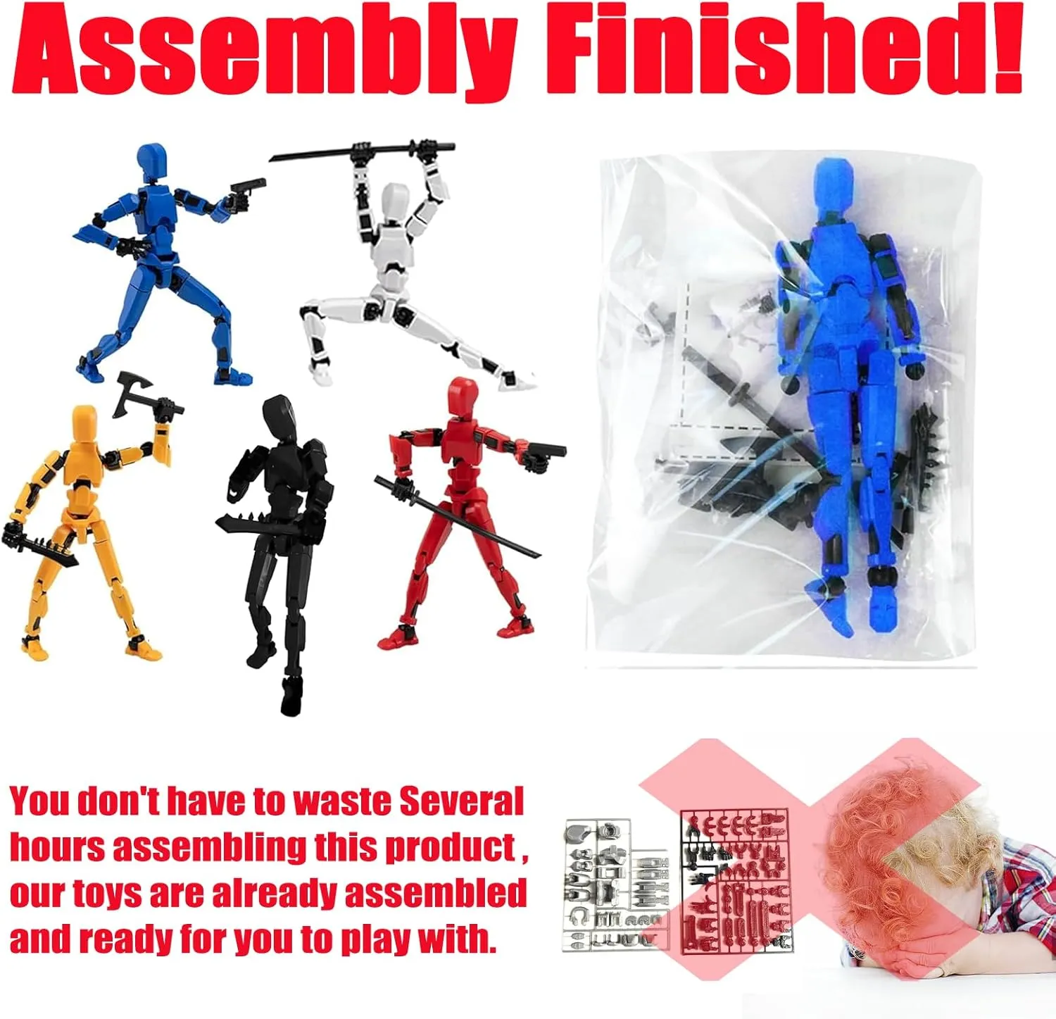 Titan 13 Action Figure, New Robot Action Figure with Multiple Accessories, 3D Printed Multi Jointed Action Figures, Dummy Robot 13 Action Figure Desktop Decorations (9PCS)