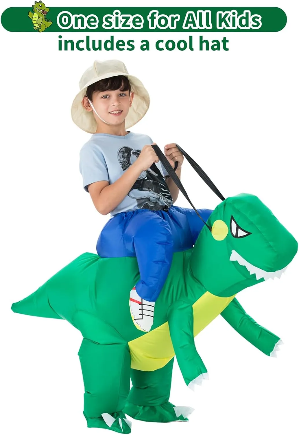 TOLOCO Inflatable Dinosaur Costume - Blow Up Halloween Costume