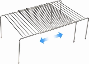 Tomorotec Space-Saving Stainless Steel Storage Rack, 12.8-22.8 in, Silver, Easy to Install, Versatile Design