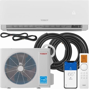 TOSOT 24,000 BTU 24.0 SEER2, ENERGY STAR Mini-Split Air Conditioner and Heating System, Wifi-Enabled Ductless Inverter AC Unit with, Supports ERV System Add-On, 208-230V, Aoraki Series, White