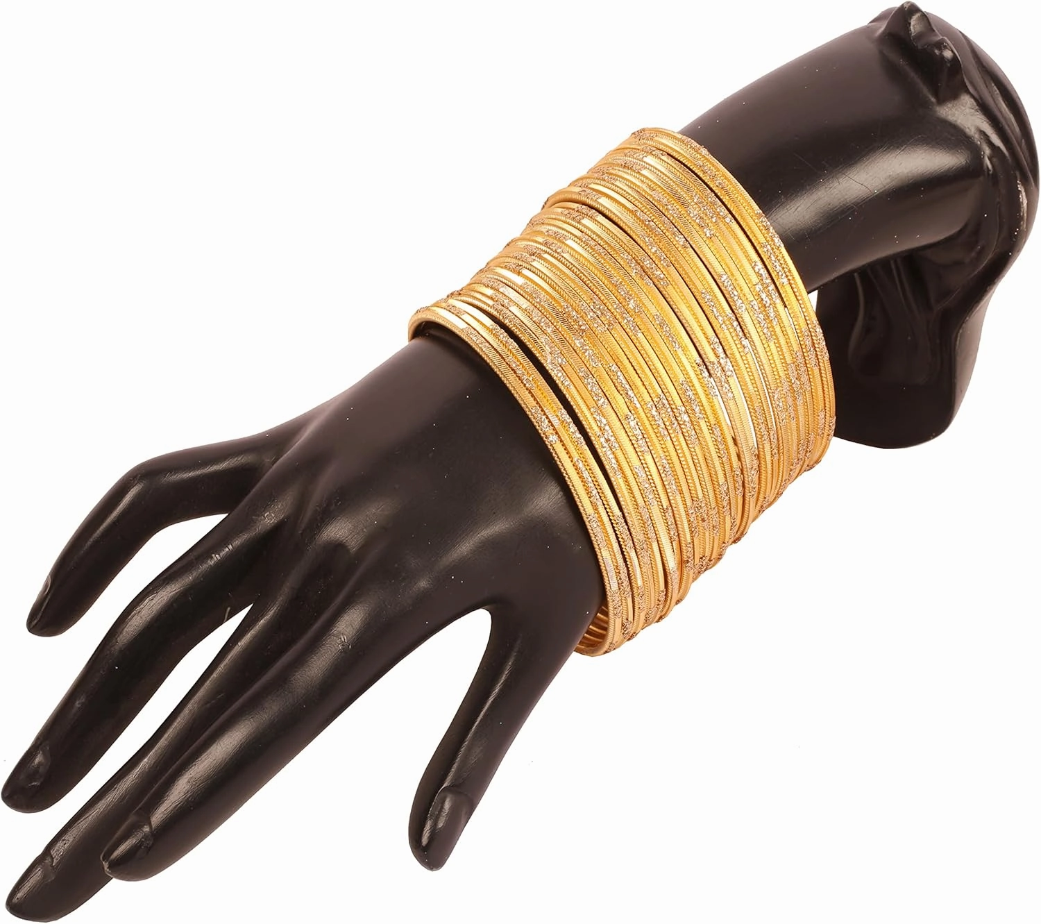 Touchstone "Colorful 2 Dozen Bangle Collection Indian Bollywood Alloy Metal Textured Designer Jewelry Bangle Bracelets Set of 24 for Women