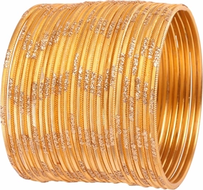 Touchstone "Colorful 2 Dozen Bangle Collection Indian Bollywood Alloy Metal Textured Designer Jewelry Bangle Bracelets Set of 24 for Women