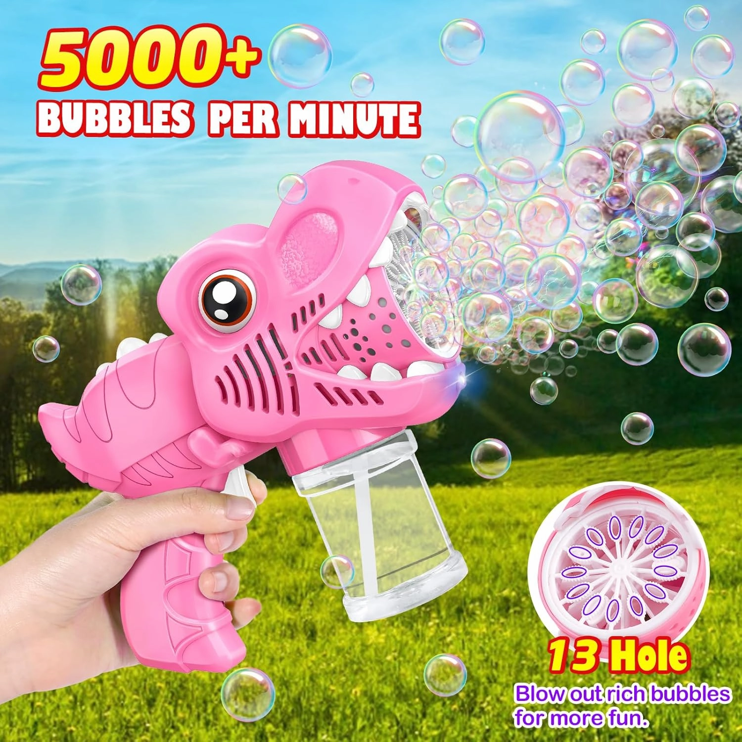 Toys for Girls Kids Ages 3-8: Bubble Gun for Kids 2 Rechargeable Dino Bubble Machine Gift for 3 4 5 6 7 8 Girls Toddlers Ages 4-6 Easter Basket Stuffers Outoor Birthday Christmas Valentines