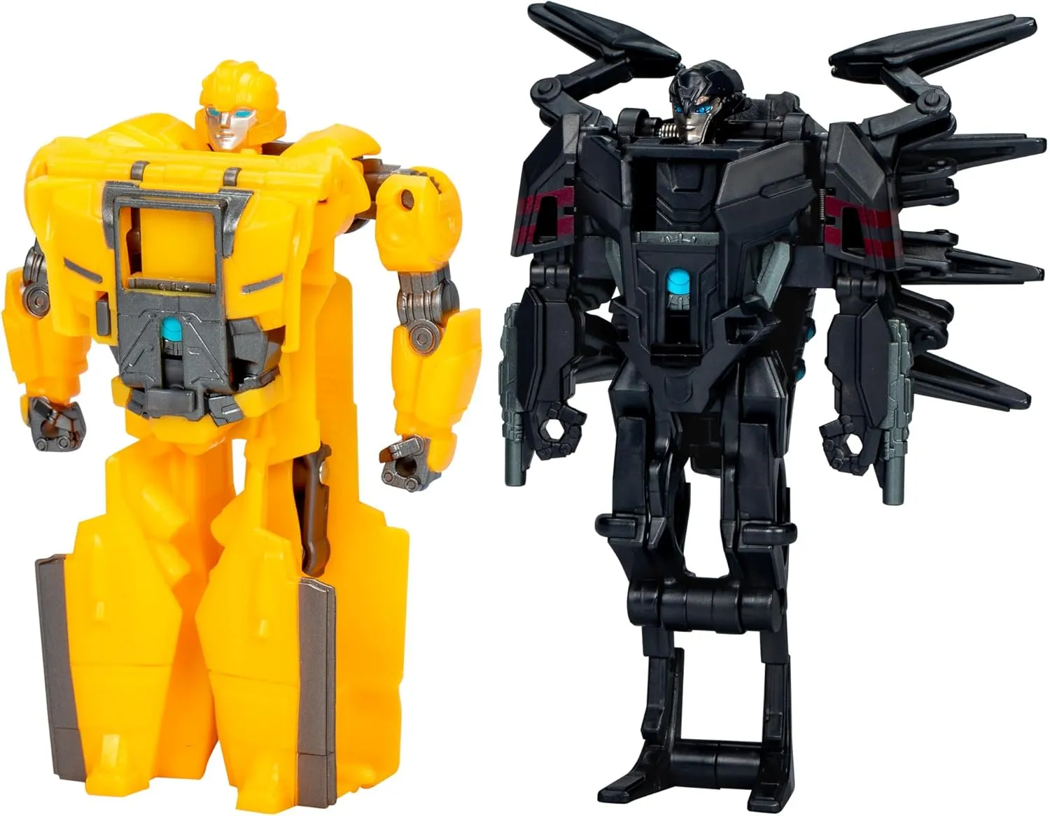 Transformers: One Cog Changer Bumblebee (B-127) & Airachnid, 4-Inch Robot Action Figures, Interactive Toys for Boys & Girls Ages 6 and Up