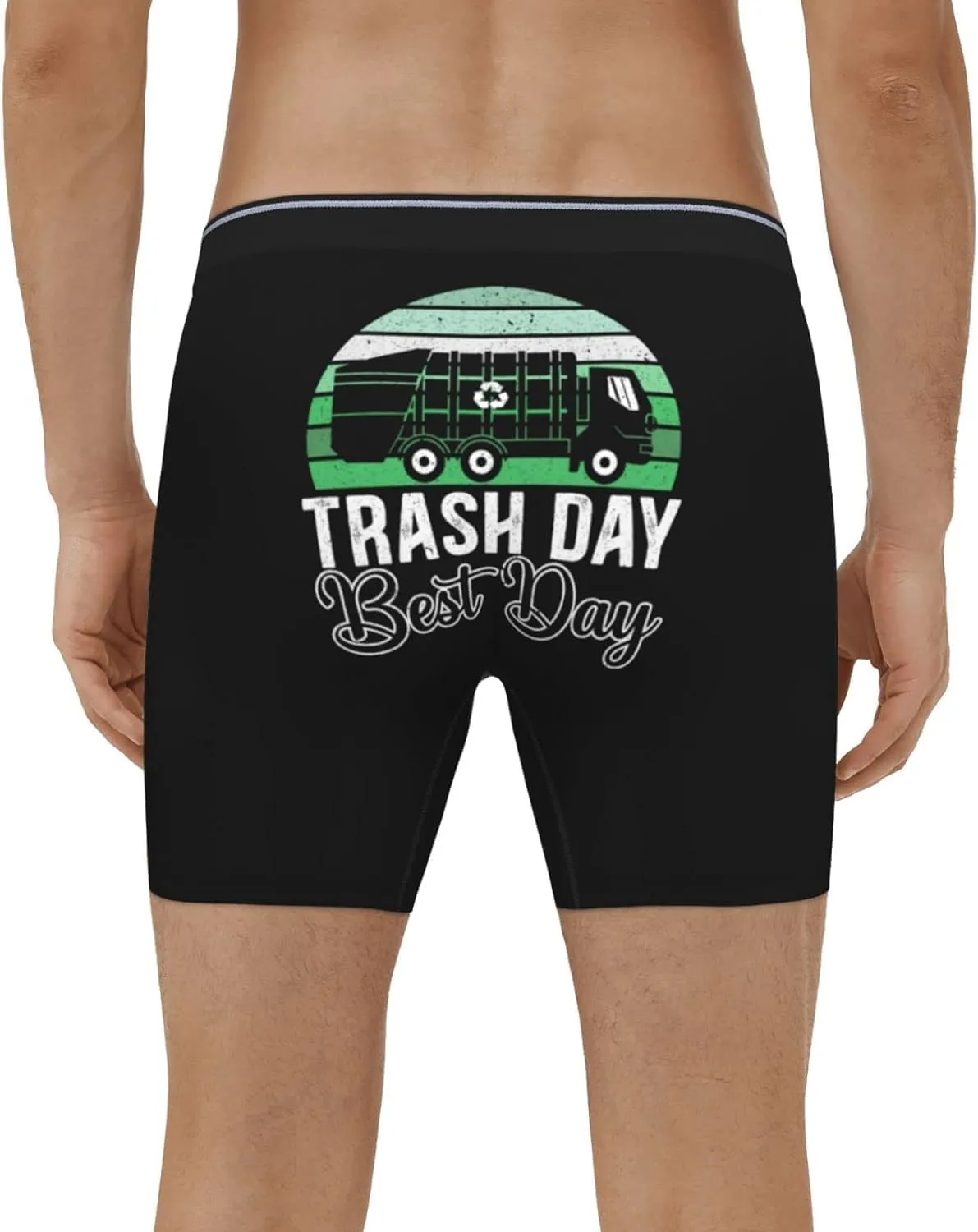 Trash Day Best Day Waste Management Garbage Truck Gifts Mens Trunks Underwear Stretch Underpants Mens Boxer Briefs Black