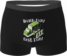 Trash Day Best Day Waste Management Garbage Truck Gifts Mens Stretch Trunks Underwear Mens Boxer Briefs Underpants Black