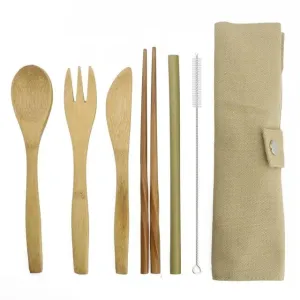 Travel Bamboo Cutlery Set