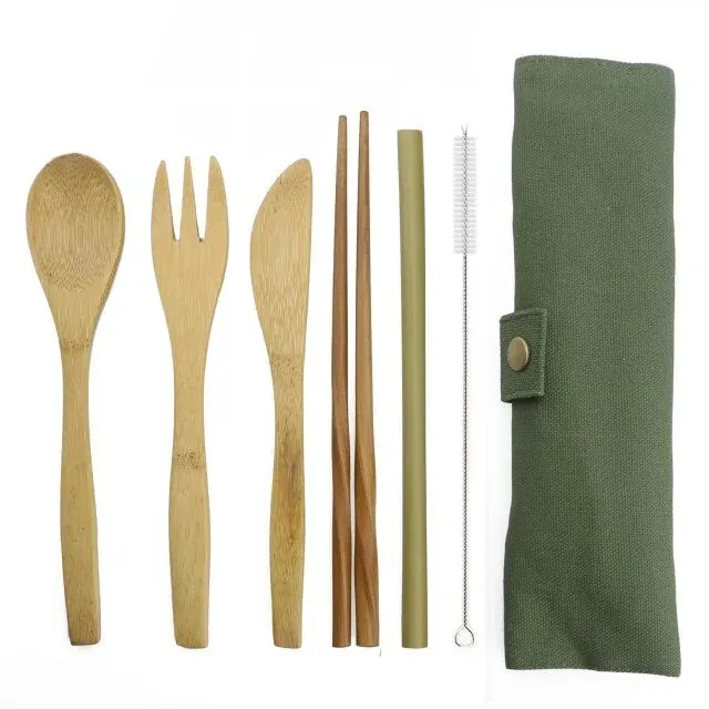 Travel Bamboo Cutlery Set