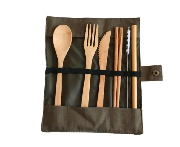 Travel Bamboo Cutlery Set