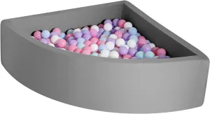 TRENDBOX Ball Pit Kids Ball Pit Memory Foam Ball Pit Fan-Shape Ball Pits for Toddlers Kids Ball Pit Balls NOT Included - Dark Gray