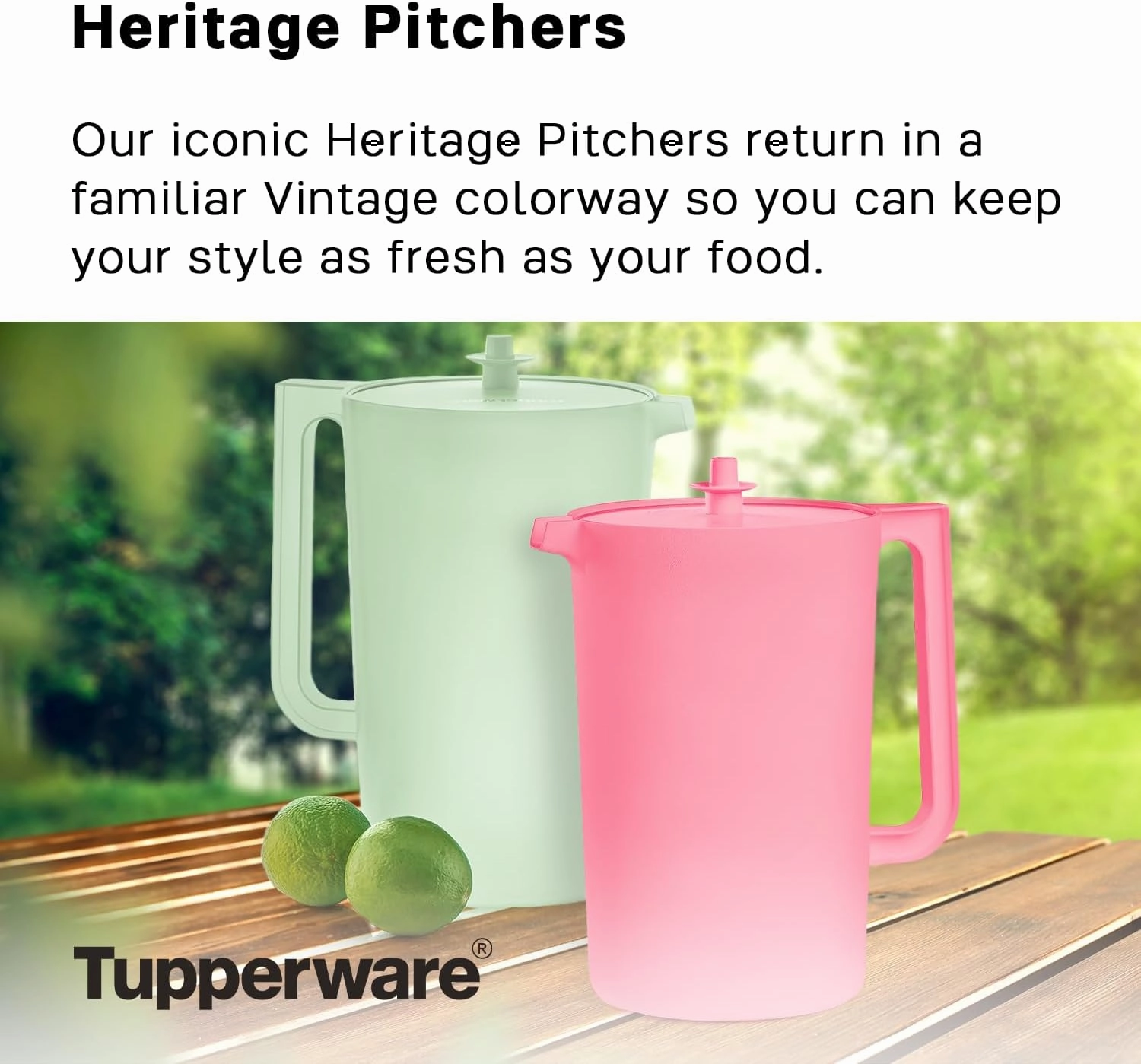 Tupperware Heritage 1 Gallon Pitcher in Soft Candy, Dishwasher Safe and BPA Free