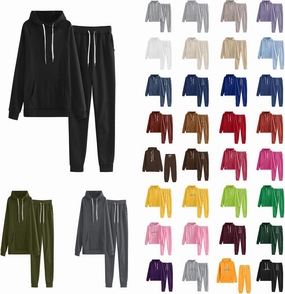 Two Piece Outfits Sweatsuits for Women Set Printed Hoodie and Sweatpants Set Jogging Suits with Kangaroo Pockets