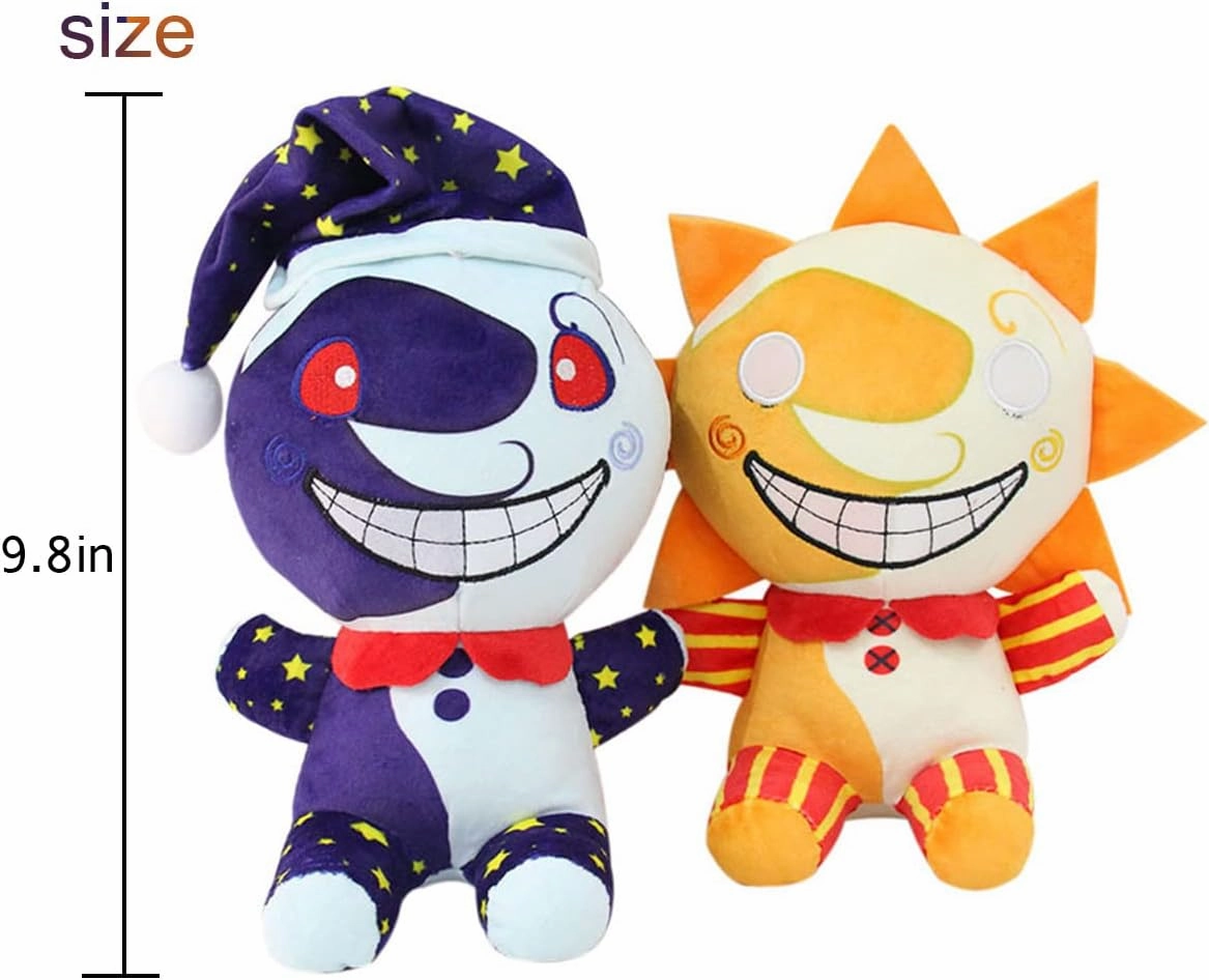 TZMAPU Sundrop and Moondrop Security Breach Plush, Clown Figure and Collection Stuffed Animals Plush Toys,Birthday Christmas for Kids and Fans