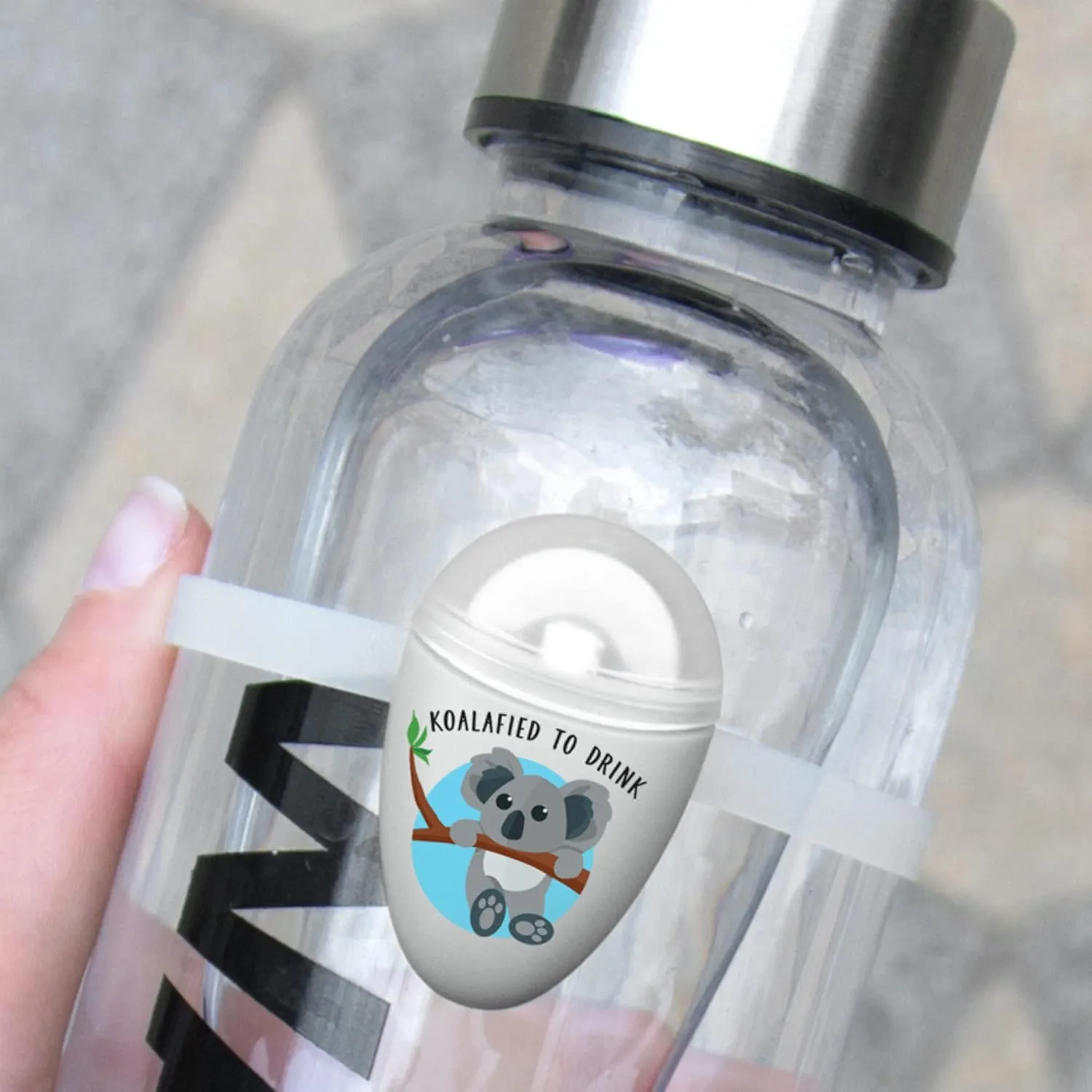 ULLA Drink Water Reminder, Smart Light for Water Bottle, Fits Most Bottles, Lights Up When Time to Drink, Hidrate Smart Water Bottle Reminder to Drink, Smart Hydration Reminder (Koalified)
