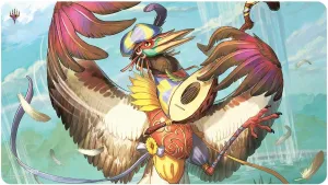 Ultra PRO - Magic The Gathering Bloomburrow Playmat Featuring Zinnia, Valley’s Voice and Arthur, Marigold Knight, Gaming Accessory, Compact Playmat, Portable Design, Perfect for Tabletop Gaming
