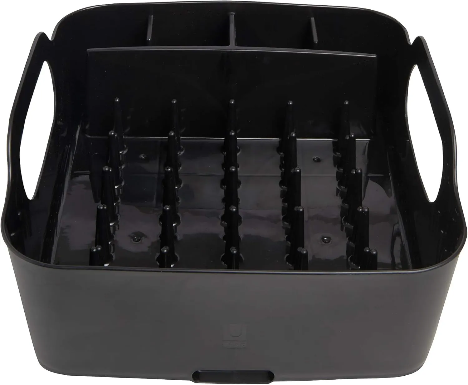 Umbra Tub Dish Drying Rack – Lightweight Self-Draining Dish Rack for Kitchen Sink and Counter at Home, RV or Motorhome, Smoke
