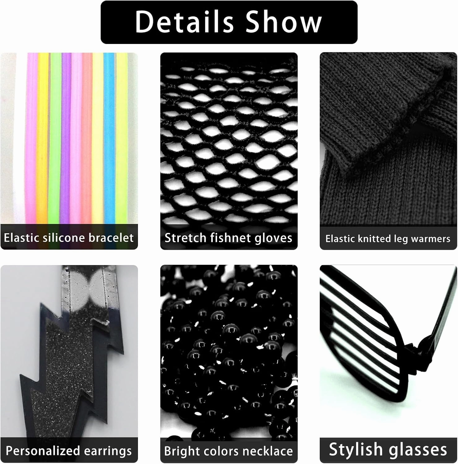 Upgraded 80s Outfit Costume for Women,80s Party Costume Accessory Sets with T-Shirt Tutu Skirt Waist Pack etc