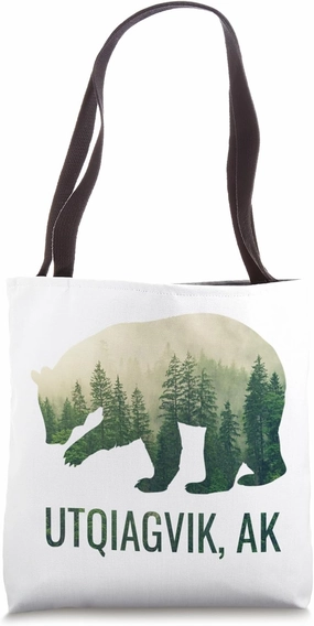 Utqiagvik Grizzly Bear Southeast Alaska Forest Wildlife Tote Bag