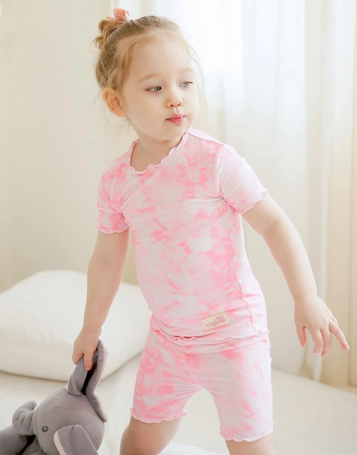 VAENAIT BABY Infant Toddler Kids Junior Soft Bamboo Pajamas Tie Dye Short Summer Pjs 2pcs Set 6M-12Y