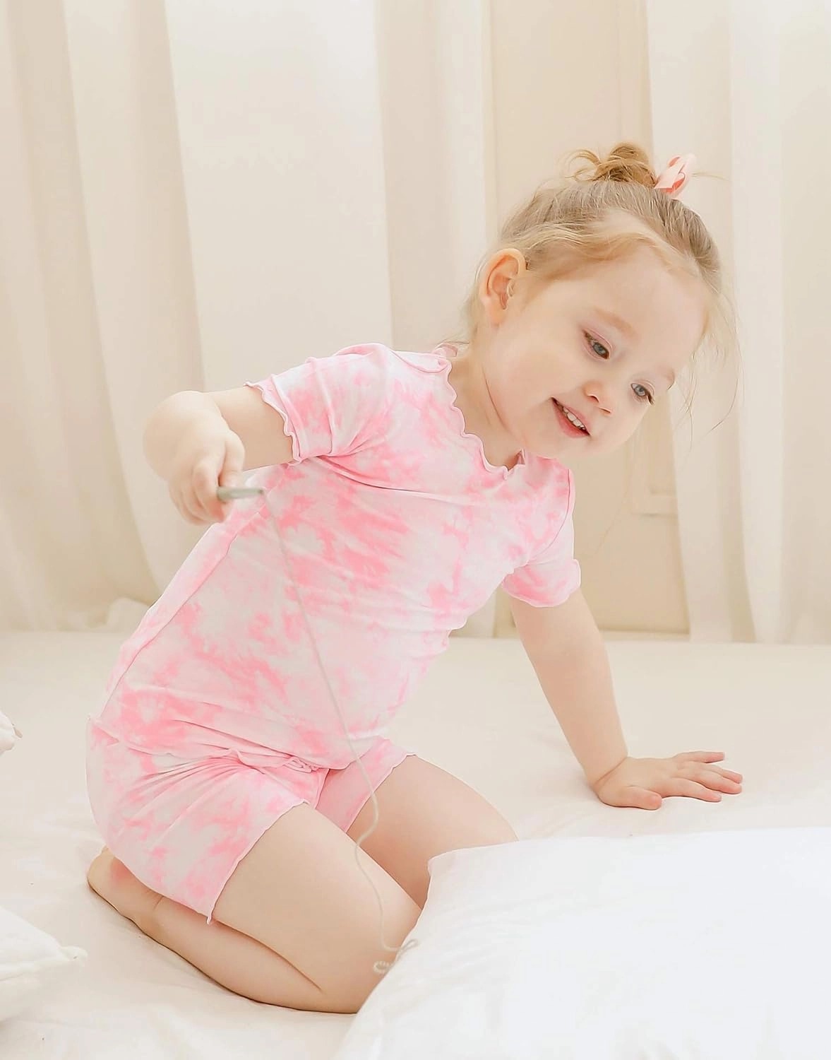 VAENAIT BABY Infant Toddler Kids Junior Soft Bamboo Pajamas Tie Dye Short Summer Pjs 2pcs Set 6M-12Y