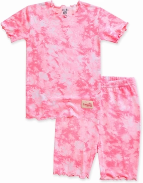 VAENAIT BABY Infant Toddler Kids Junior Soft Bamboo Pajamas Tie Dye Short Summer Pjs 2pcs Set 6M-12Y