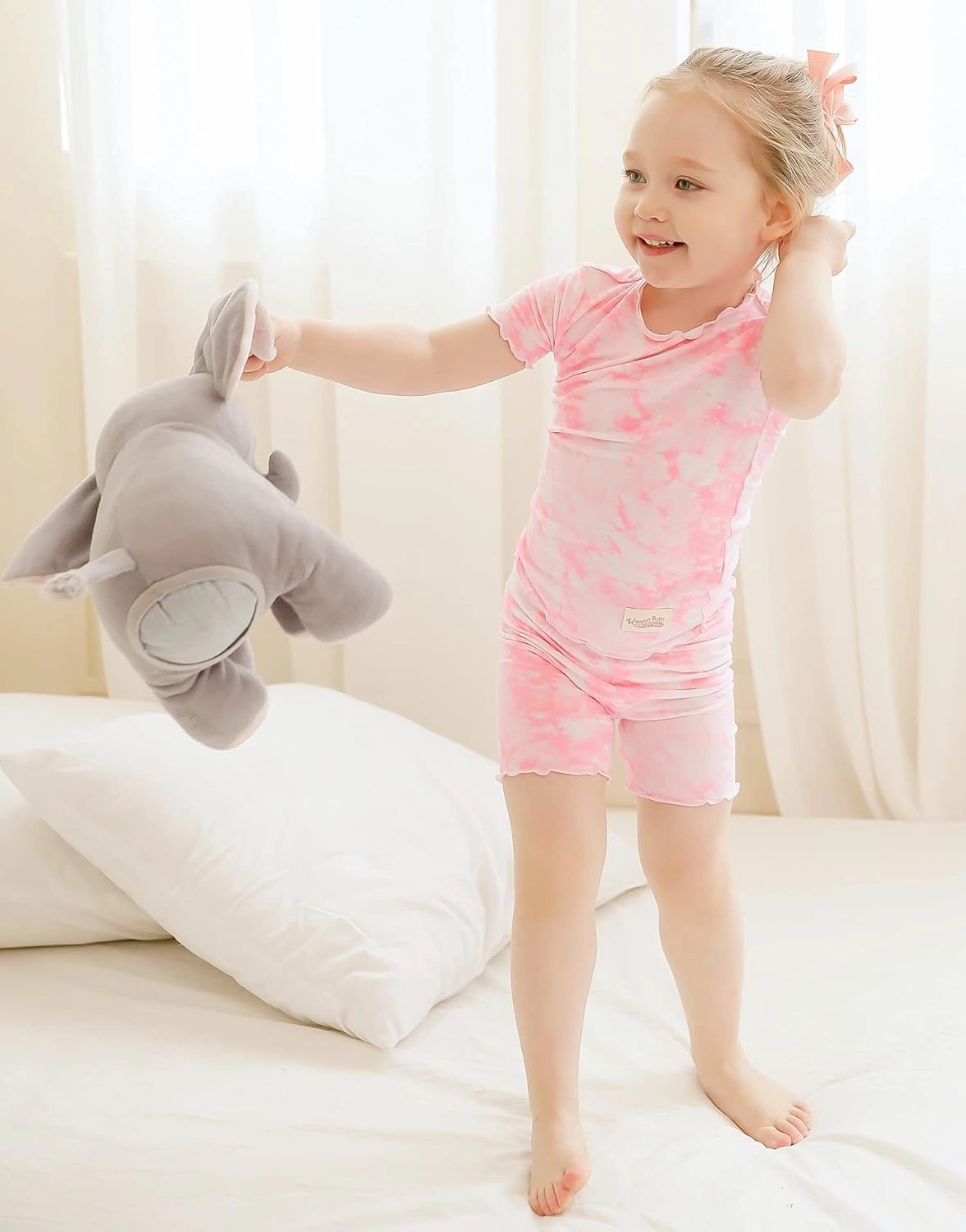 VAENAIT BABY Infant Toddler Kids Junior Soft Bamboo Pajamas Tie Dye Short Summer Pjs 2pcs Set 6M-12Y