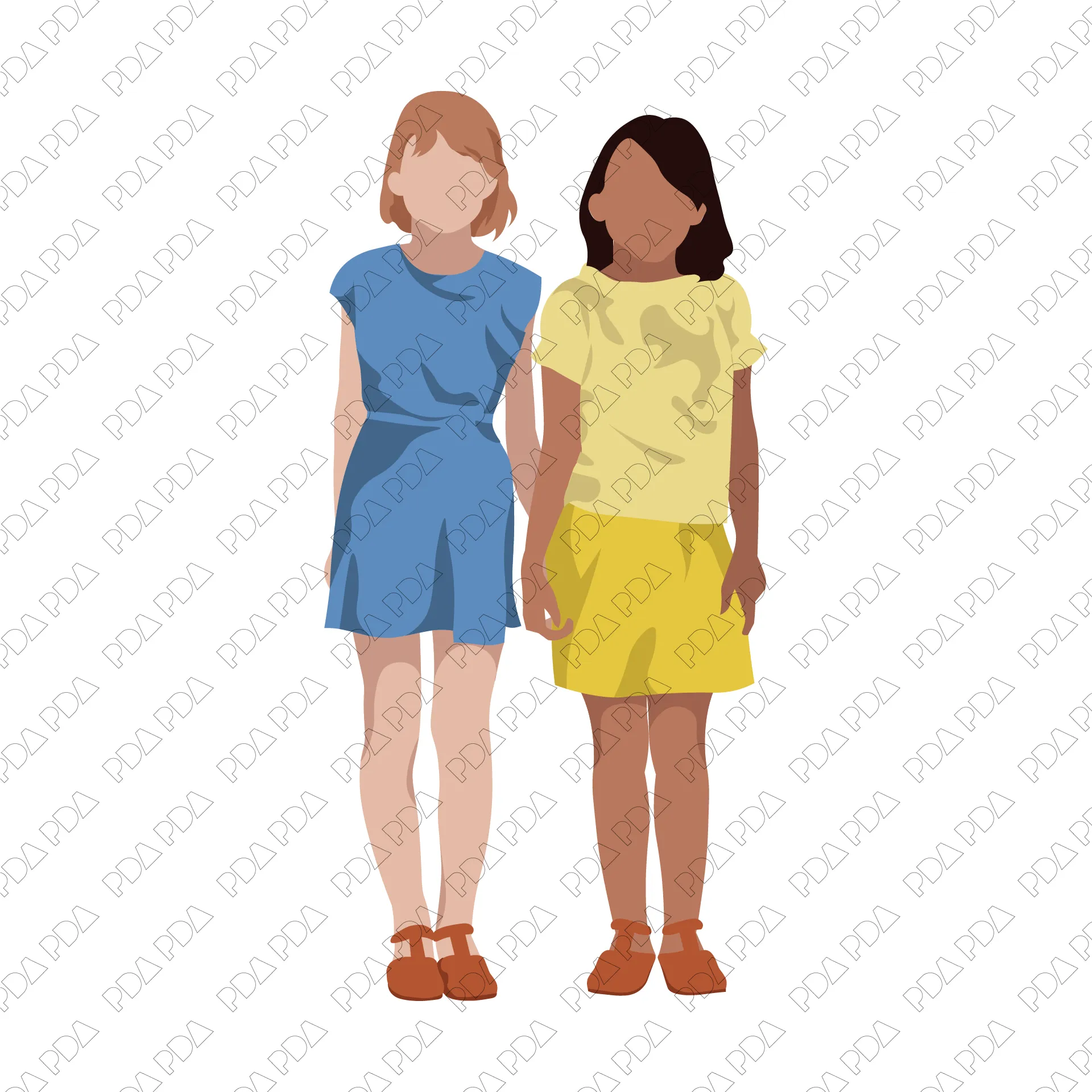 Vector Kids and Teenagers Set (25 Figures)