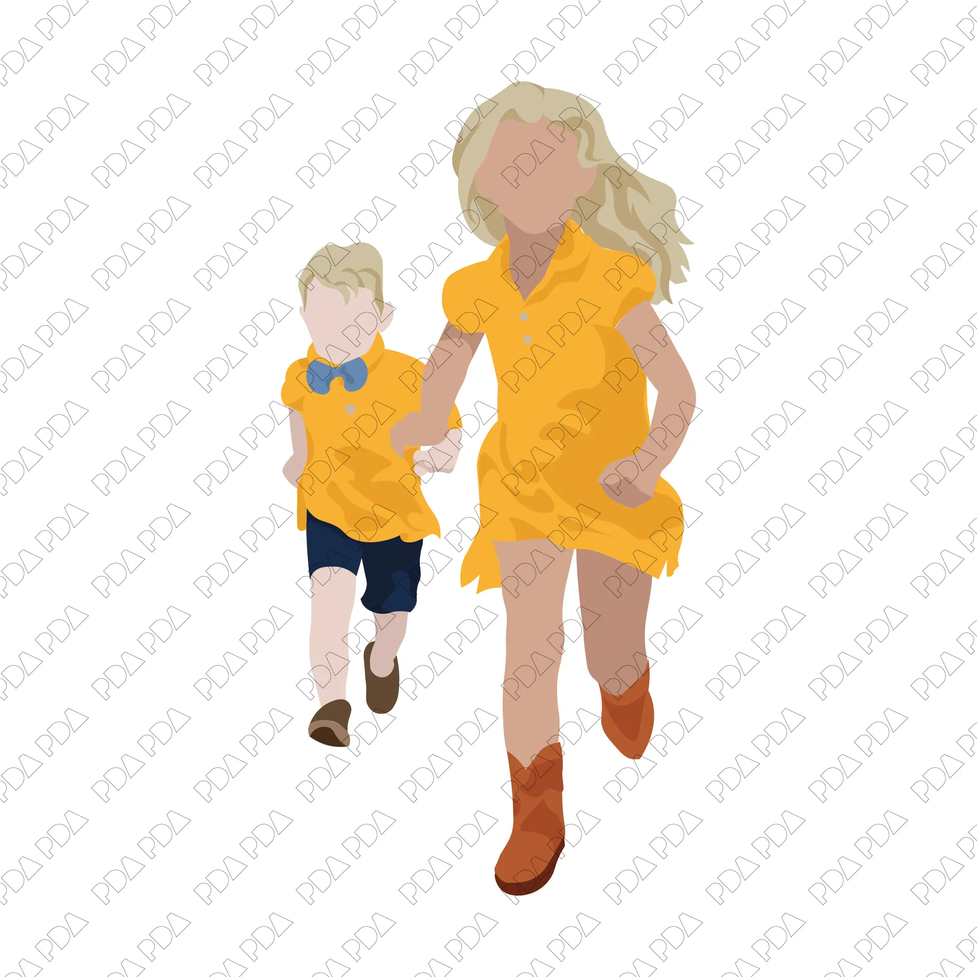 Vector Kids and Teenagers Set (25 Figures)