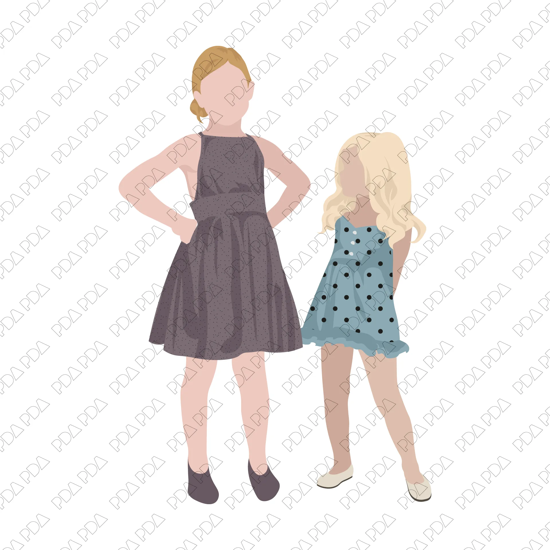 Vector Kids and Teenagers Set (25 Figures)