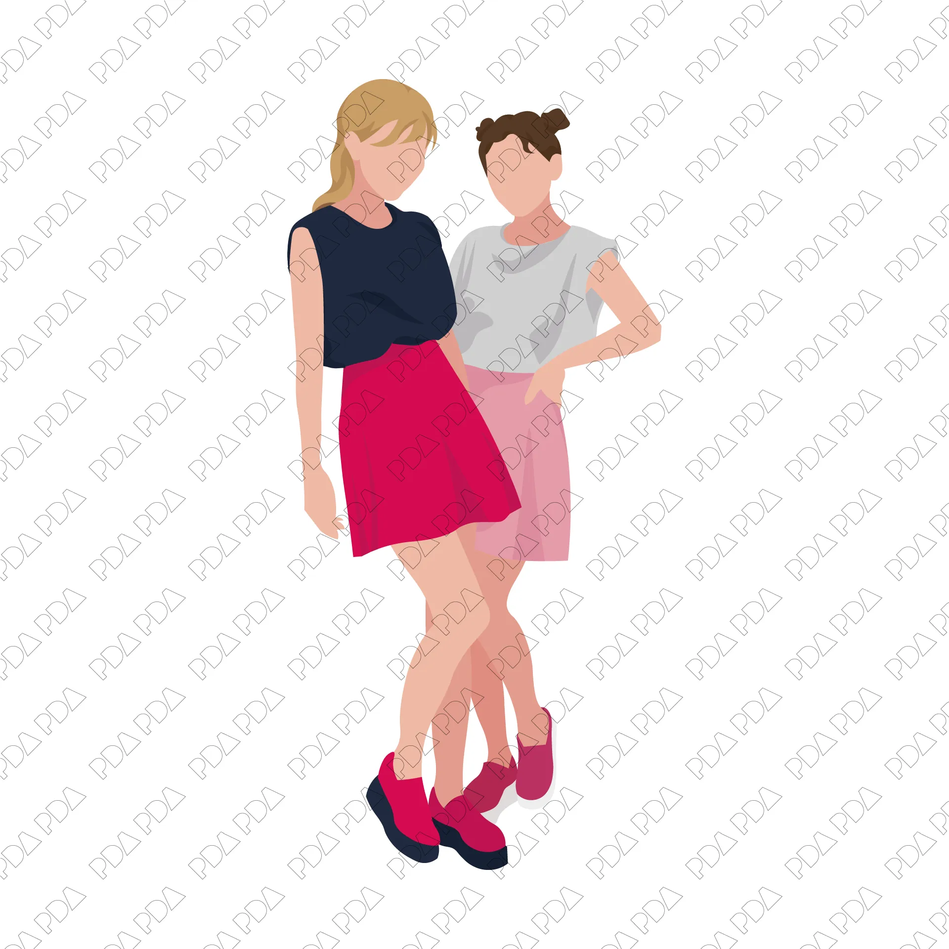 Vector Kids and Teenagers Set (25 Figures)